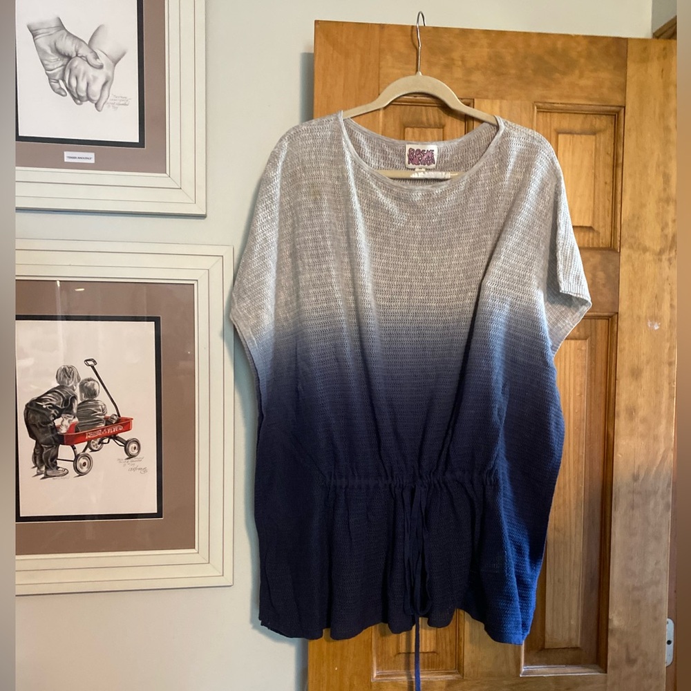 Cotton knit swim cover-up.